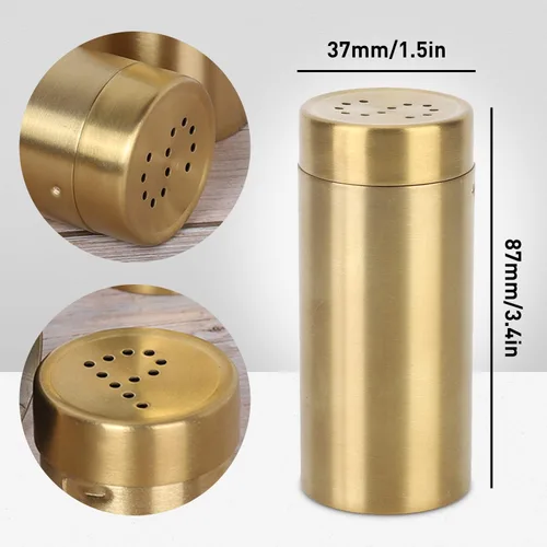 Vista 2 de 2 saleros y pimenteros, coctelera de acero inoxidable de 3.0 fl oz/3 oz para sal en polvo, azúcar, especias, dispensador, botellas de especias