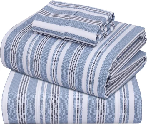 Vista 33 de ZOYER Sábanas de 100 % algodón percal tamaño individual, refrescantes y transpirables, duraderas, con una sensación nítida, suave y cómoda, bolsillo
