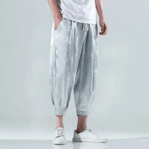Vista 4 de Pantalones de vestir elásticos para hombre, pantalones de correr ajustados con cremallera, pantalones deportivos para hombres altos, los mejores