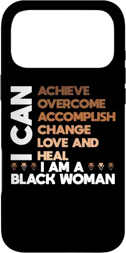 Vista 21 de iPhone 11 Pro Max poderoso negro mujer afirmación afroamericana orgullo caso