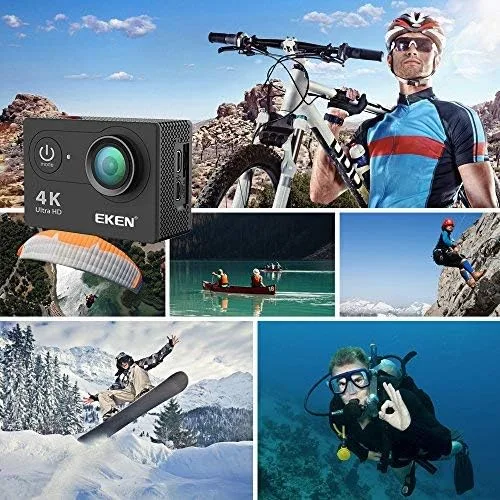Vista 6 de Cámara de acción EKEN H9R 4K WiFi impermeable deportes cámara Full HD 4K30 27K30 1080p60 720p120 cámara de vídeo 20MP foto y 170 lente gran angular
