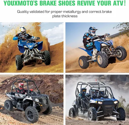 Vista 5 de Youxmoto Zapatas de freno delanteras traseras para Suzuki JR50 Mini 1978-2006/Suzuki ALT50 1983-1984/para LT50 QuadRunner 1984-1987/Apto