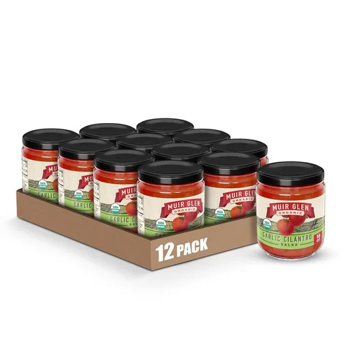Vista 10 de Muir Glen Salsa orgánica de cilantro de ajo, 16 onzas