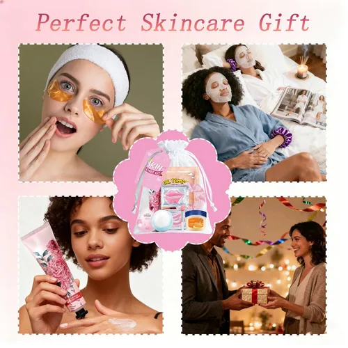 Vista 7 de 144 piezas de suministros de fiesta de spa para mujeres, artículos esenciales de favores del día de spa incluyen máscaras faciales para el cuidado