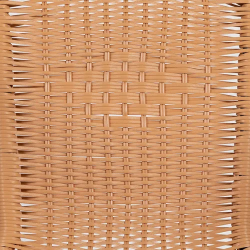 Vista 15 de Flash Furniture Lila Paquete de 2 Sillas Apilables de Ratán Beige para Restaurante Interior-Exterior