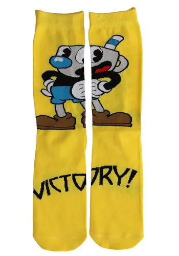 Vista 6 de Calcetas Cortas Cuphead Mugman Victory! Multicolor