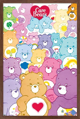 Vista 16 de Trends International Care Bears - Póster de pared de grupo, 14.72 x 22.37 pulgadas, versión enmarcada de madera de granero