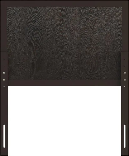 Vista 7 de Flash Furniture Oliver Cabecera de madera tamaño individual, cabecera de dos paneles en color marrón oscuro