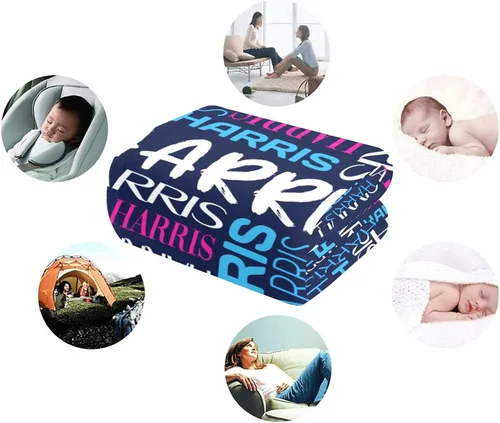 Vista 6 de Mantas personalizadas para niños y adultos, mantas personalizadas con nombre para niñas y niños, manta personalizada para cumpleaños o Navidad