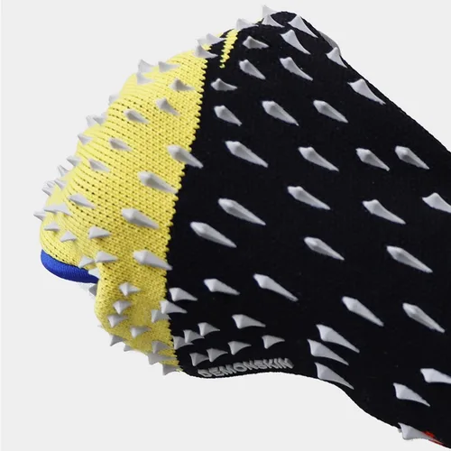 Vista 4 de Guantes de portero de portero para adultos y jóvenes, guantes de portero de fútbol con palma de látex antideslizante en relieve, sin muñeca