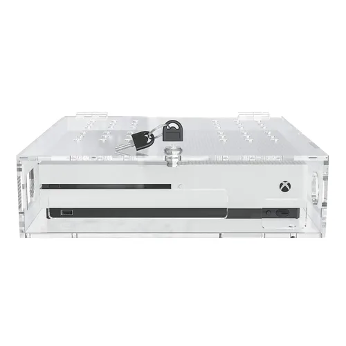 Vista 3 de Skywin Acrylic Lock Box for Xbox Game Console - Secure and Protect Public Gaming Consoles - Compatible with Xbox One X and Xbox One S