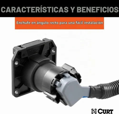 Vista 5 de CURT 56070 - Arnés con cableado personalizado (para remolque). Fits Select Chevrolet, Ford, GMC, Nissan, Ram and Toyota Models, Retains Rear