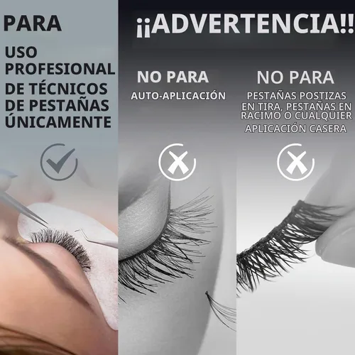 Vista 5 de Pegamento de pestañas UV de 0.2 fl oz, extensiones de pestañas para bricolaje, pegamento UV, impermeable, secado ligero, 1 segundo, secado rápido