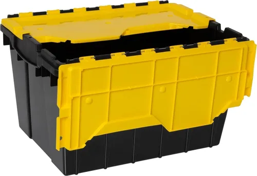 Vista 9 de Akro-Mils KeepBox Contenedor de almacenamiento de 12 galones, caja de almacenamiento de plástico apilable y anidable con tapa adjunta, bolsa
