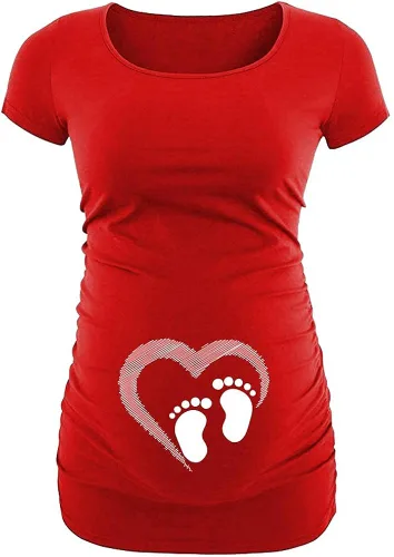 Vista 3 de Decrum Camisas de anuncio de embarazo para mujer camisetas divertidas de maternidad para mujer