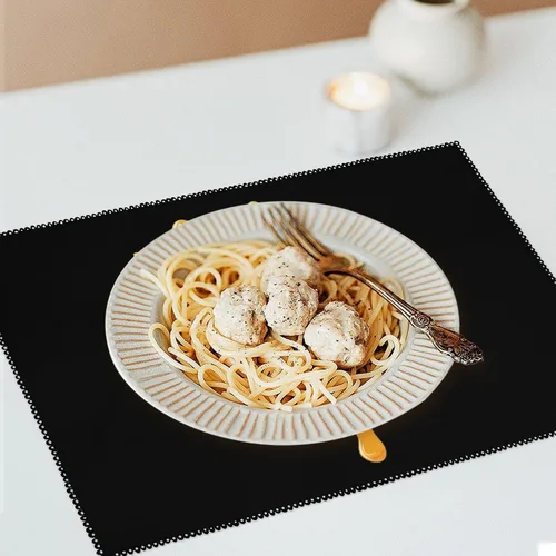 Vista 6 de Fried Egg Heart Placemats Set of 6 Resistant Table Mats Washable Place Mats for Dinner Party Table Decoration