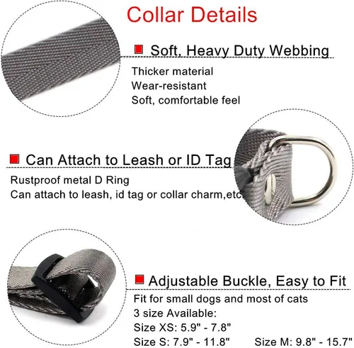 Vista 3 de Collar de perro y gato con flor de geranio, collar de nailon para cachorro con campana de perlas, accesorio de disfraz de Yorkie de Chihuahua Rosado