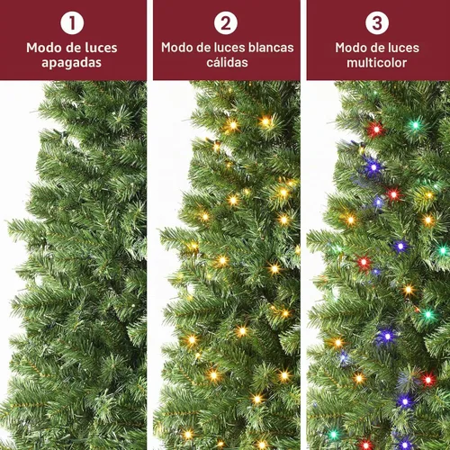 Vista 4 de Alupssuc Árbol de Navidad artificial preiluminado clásico de abeto de 5