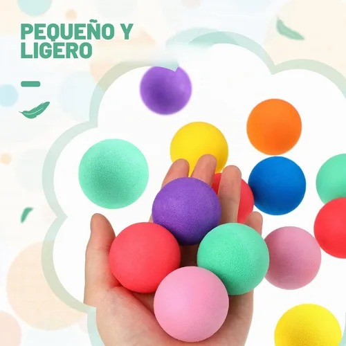 Vista 3 de Cindeer 100 mini bolas de espuma a granel de 1.57 pulgadas para niños, 7