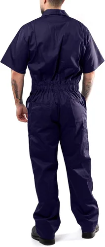 Vista 3 de Kolossus Overol de manga corta para hombre, mezcla - Mono de trabajo para hombre