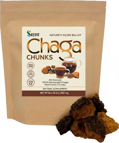 Vista 13 de Sayan Siberian Pure - Polvo de chaga grueso crudo de 4 onzas / 3.99 oz – Té súper antioxidante cosechado en bosque silvestre de primera calidad