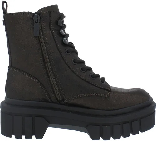 Vista 2 de GUESS Botas Ferina de piel sintética con cremallera y cordones para mujer