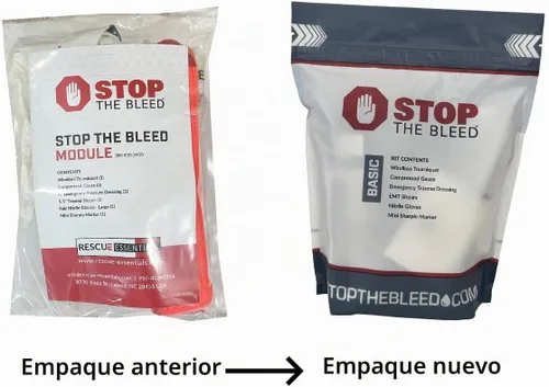 Vista 2 de Rescue Essentials Kit básico Stop THE Bleed – Kit compacto de primeros auxilios para trauma con torniquete, gasa y vendaje de compresión – Kit rojo