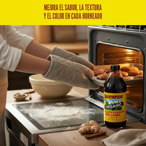 Vista 5 de Melaza negra orgánica de Plantation – 15 oz