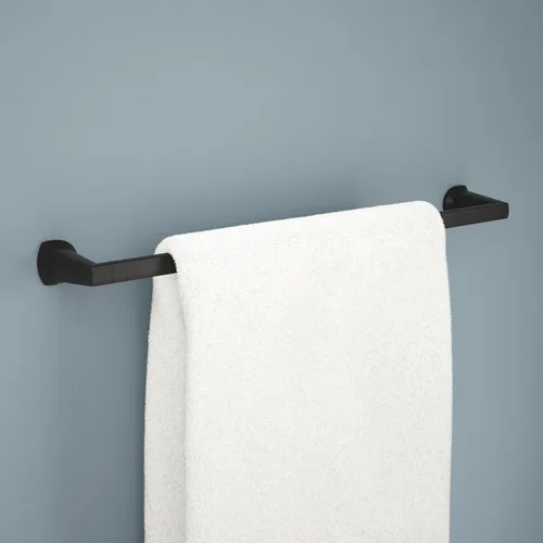 Vista 2 de Delta Galeon - Toallero de 24 pulgadas para baño, color negro mate, toallero de pared para baño, toallero de pared para montaje en pared, 77224-BL