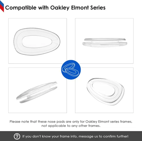 Vista 5 de BLAZERBUCK Almohadillas de nariz de repuesto transparentes para gafas de sol Oakley Elmont M