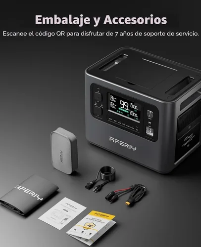 Vista 8 de AFERIY P210 Estación de Energía Portátil 2400W, Generador de Batería LiFePO4 de 2048Wh con Carga Rápida USB-C PD 100W para Emergencias, Cortes
