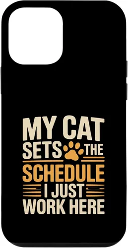 Vista 15 de My Cat Sets The Schedule Cat Humor Case for iPhone 17