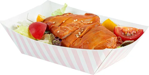 Vista 62 de Restaurantware -Bio Tek - Bandejas de alimentos de 2 onzas, 400 bandejas de papel desechables para alimentos, resistentes, a prueba de grasa, botes