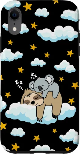 Vista 25 de Funny Sleeping Sloth with Baby Koala Mama Bear Napping Gift Case for iPhone 17