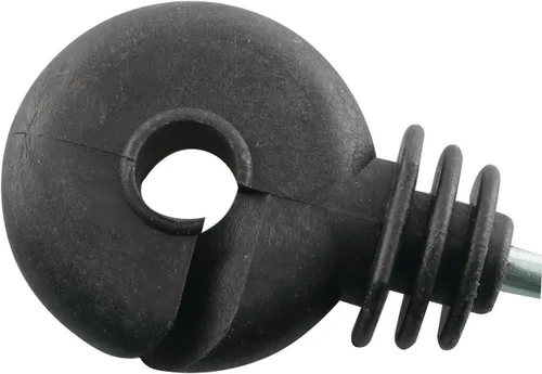 Vista 4 de Aislador eléctrico de valla aislador atornillado negro autorroscante anillo de valla aislante de poste de madera