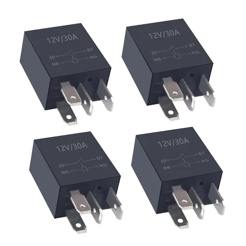 Vista 9 de 2 relés de 4 pines, 30A, 12V para automóvil - Relé de arranque resistente multiusos - Accesorios automotrices universales con diseño impermeable