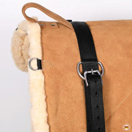 Vista 5 de Hilason Almohadilla Bareback de piel de ante con contorno de cuello