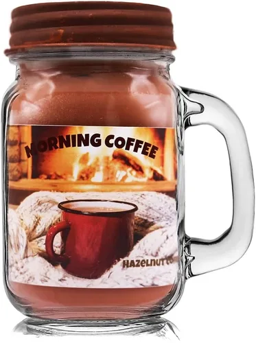 Vista 6 de Mountain Kettle - Vela en tarro de cera con pan de plátano, vela perfumada, día de Navidad, decoración de otoño, alivio de ansiedad y estrés, quema