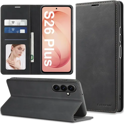 Vista 57 de Funda de piel con tapa para Samsung Galaxy Z Flip 3, con protección de bisagra, delgada y magnética tipo cartera [1 tarjetero], funda protectora a
