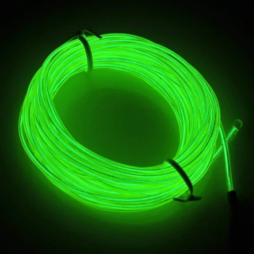 Vista 7 de ABALDI Cable de Luces de Neón EL Alimentado por Batería Luces de Cadena para Navidad Halloween Fiesta de Navidad Decoración Interior Exterior Verde