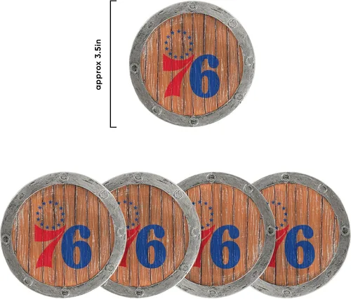 Vista 5 de FOCO NBA - Juego de 5 posavasos de barril