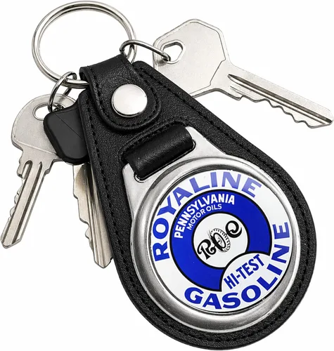 Vista 84 de Brotherhood Round Key Chain for Vintage Motor Oil, Petroleum, and