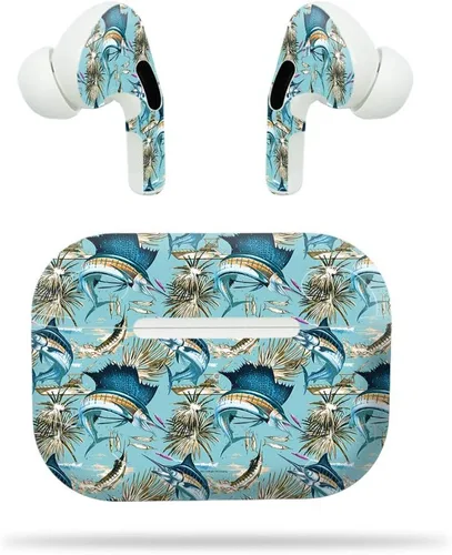 Vista 4 de MightySkins - Compatible con Apple Airpods Pro - Magenta Summer Funda protectora de vinilo duradera y única Fácil de aplicar, quitar y cambiar