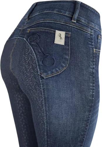 Vista 4 de HORZE Kaia - Pantalones de asiento completo de silicona de cintura alta para mujer