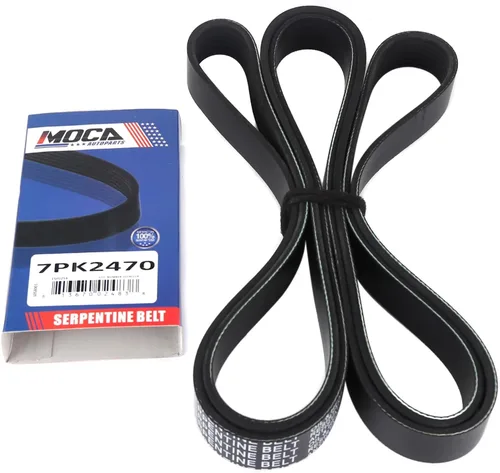 Vista 2 de 7PK2470 EPDM Correa de Serpentín Compatible con 1992 para Dodge D150 y D250, 1992-2003 Dakota, 1998-2003 Durango, 1998-2001 Ram 1500, 1998-2002 Ram