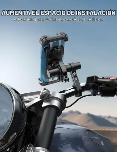 Vista 2 de Lamicall Extensor de manillar de bicicleta - Extensión de manillar de aleación de aluminio de 4 pulgadas de largo para bicicleta y motocicleta