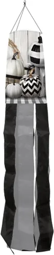 Vista 8 de Briarwood Lane Calabazas a cuadros Otoño Windsock Primitive Fall 40" L