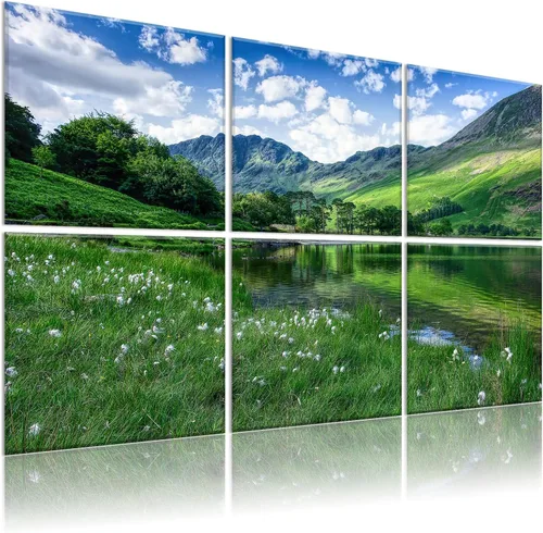 Vista 24 de Paneles acústicos decorativos, paquete de 8 paneles de arte de pared grandes absorbentes de sonido de 48 x 32 pulgadas, paneles de espuma