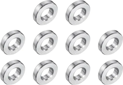 Vista 96 de uxcell 10 piezas de espaciador de acero inoxidable de 3/8" de diámetro interno x 3/4" de diámetro exterior x 1" de longitud, espaciador de rosca