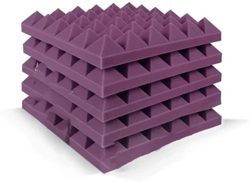 Vista 9 de 12 piezas, tablero de espuma insonorizada, panel de espuma acústica piramidal, revestimiento de estudio, absorción insonorizada, elimina los ecos